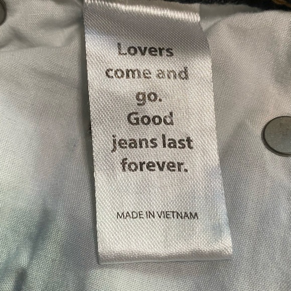 PacSun vintage 90s boyfriend jeans, light blue in front black in back size 22 - Picture 3 of 10